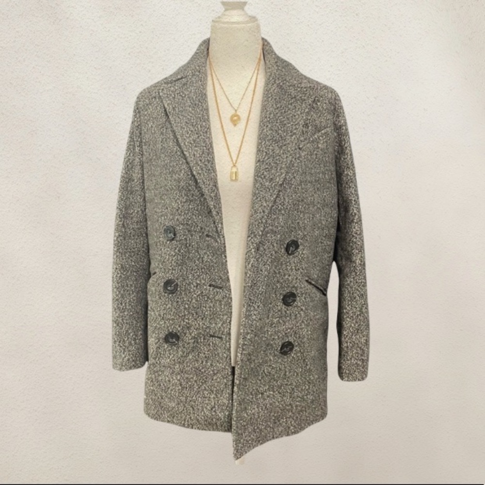 Grey pea coat